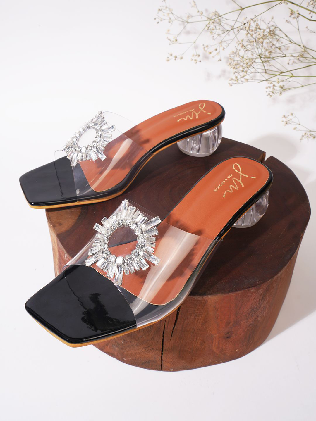 JM Looks Women Embellished Block Heel Sandals