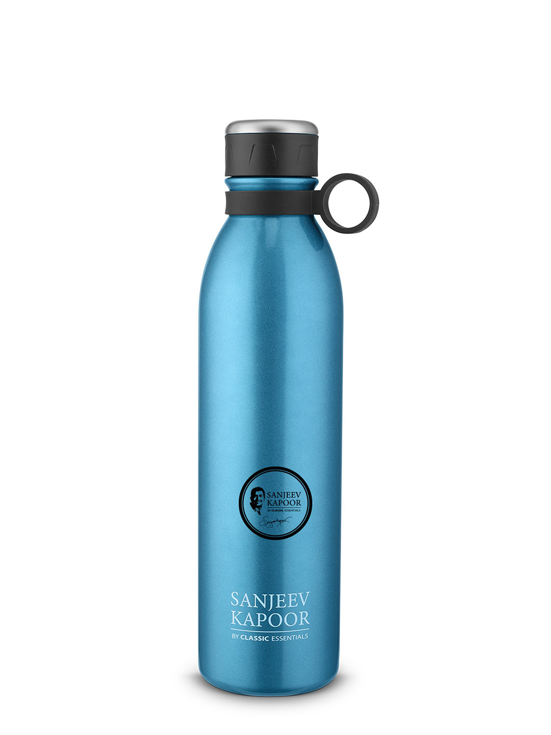 Classic Essentials Blue Typography Stainless Steel Spill Proof Flask - 1L