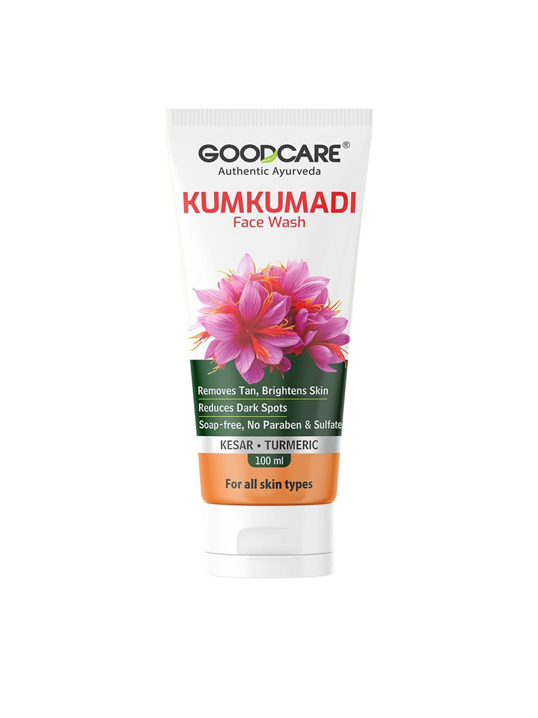 GOODCARE Kumkumadi Facewash Removes Tan Dark Spots & Brightens Skin - 100 ml