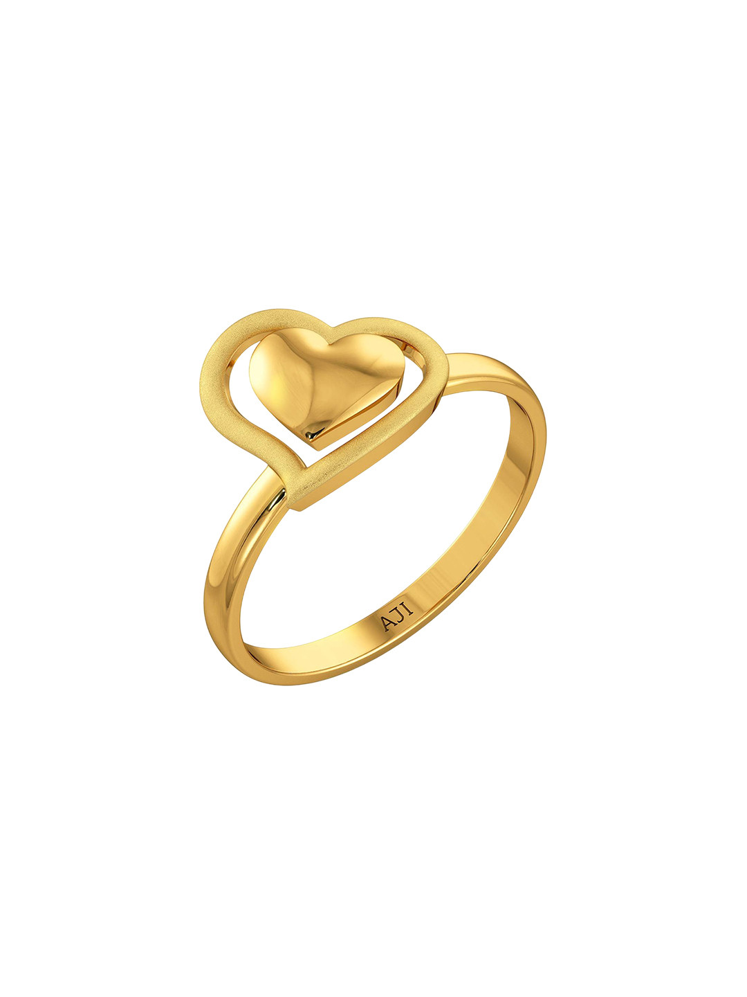 Joyalukkas Unisex Kids Heart Gold Ring