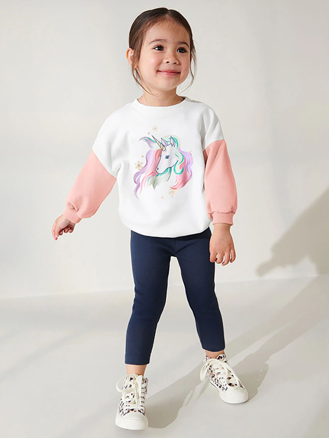 JC SPARKLE Girls Printed Pure Cotton Sweatshirt with Pyjamas