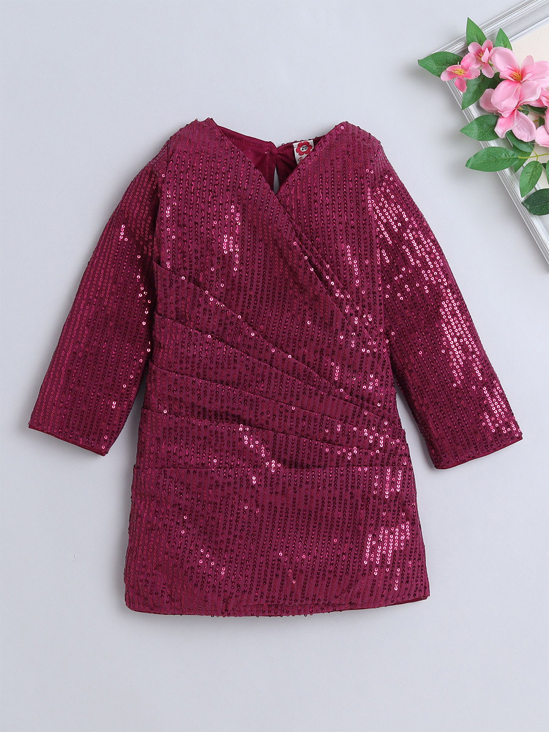 The Magic Wand Girls Sequin Embellished Sheath Dress