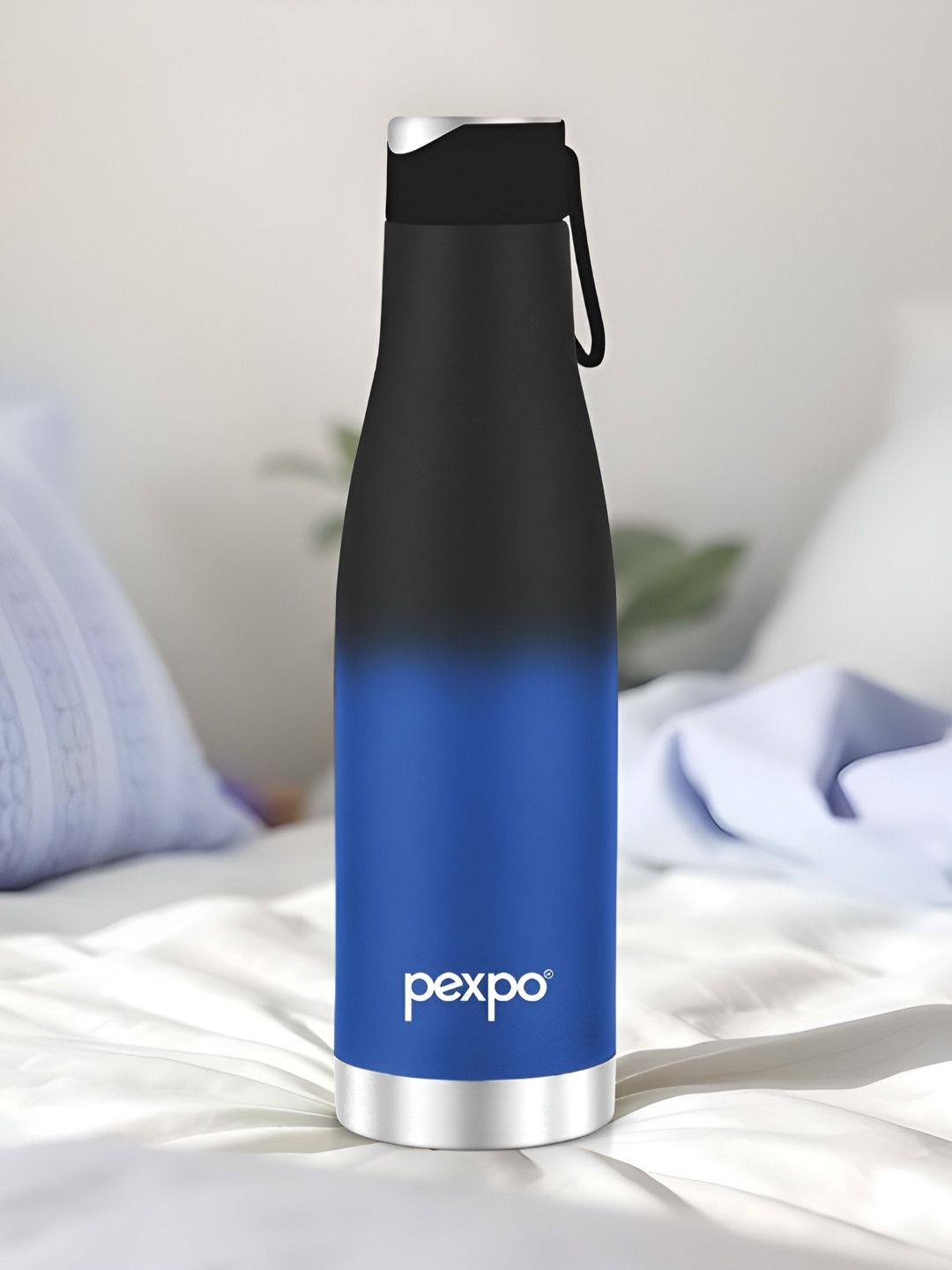 Pexpo Ignite Black Colourblocked Stainless Steel Double Wall Vacuum Flask - 750ml