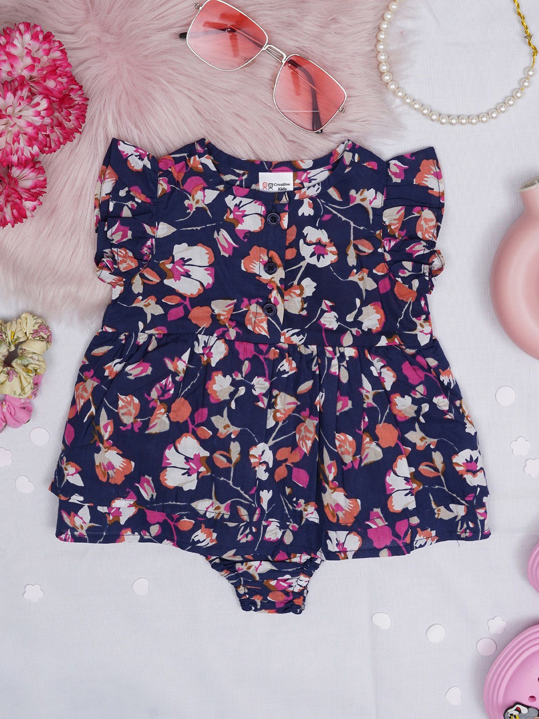 Creative Infant Girls Printed Cotton Bodysuit