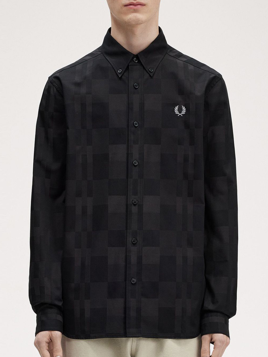 Fred Perry Men Checked Casual Cotton Shirt