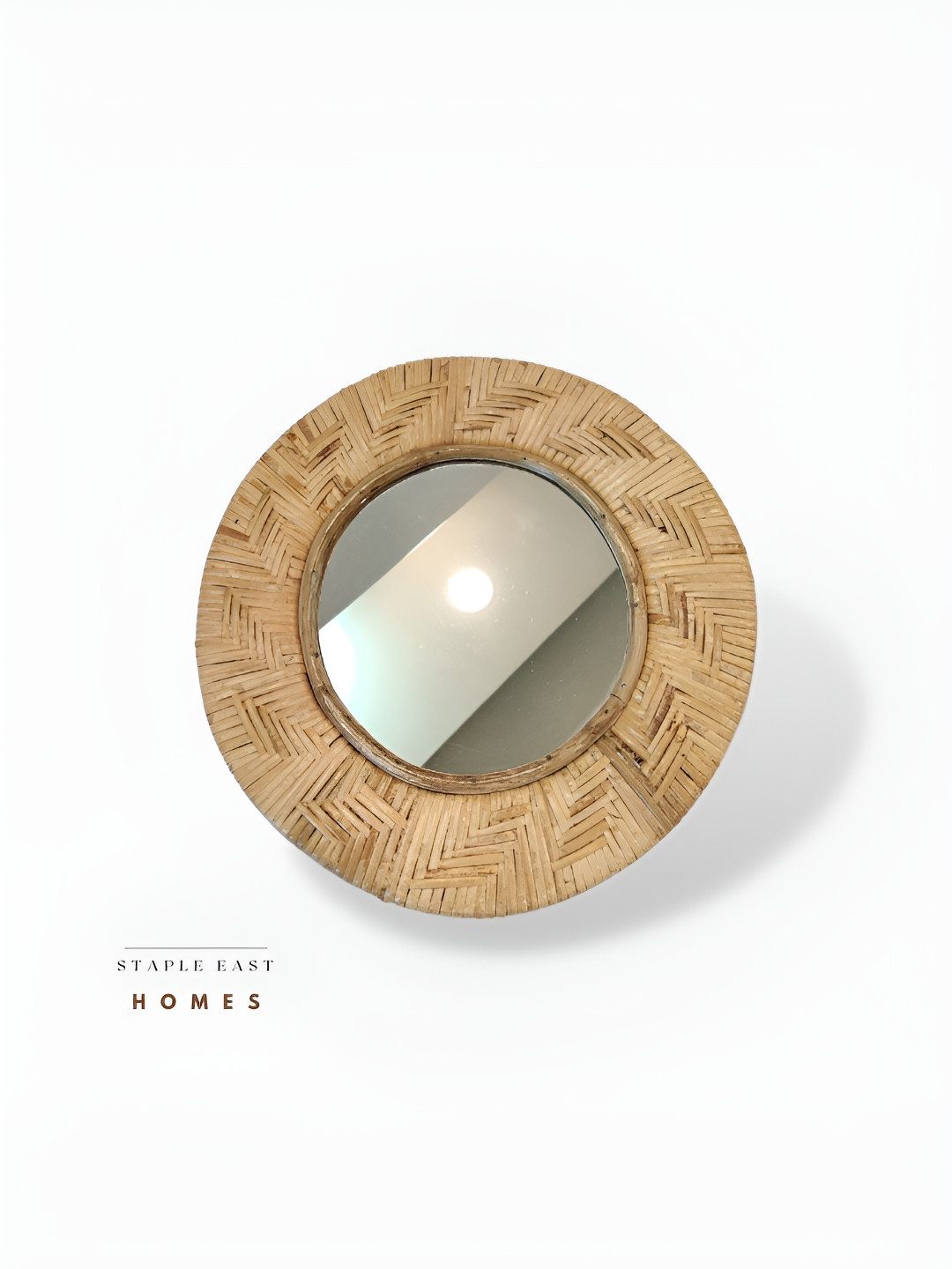 STAPLE EAST Brown Rattan Chakra Mirror