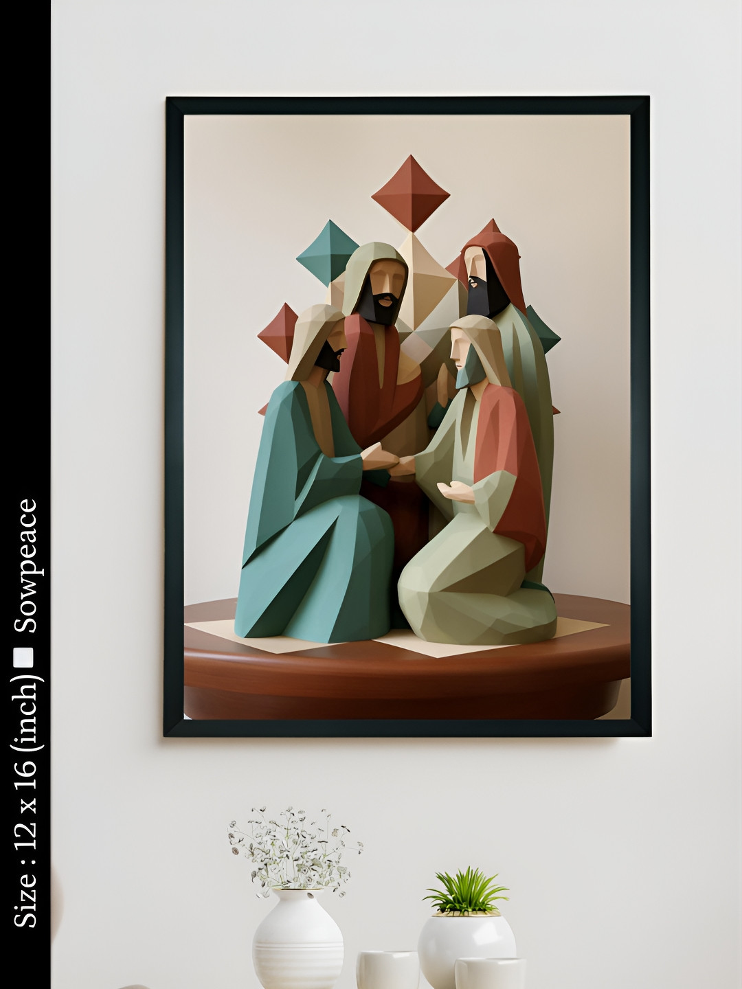 SOWPEACE Brown & White 1 Piece Canvas Other Wall Paintings