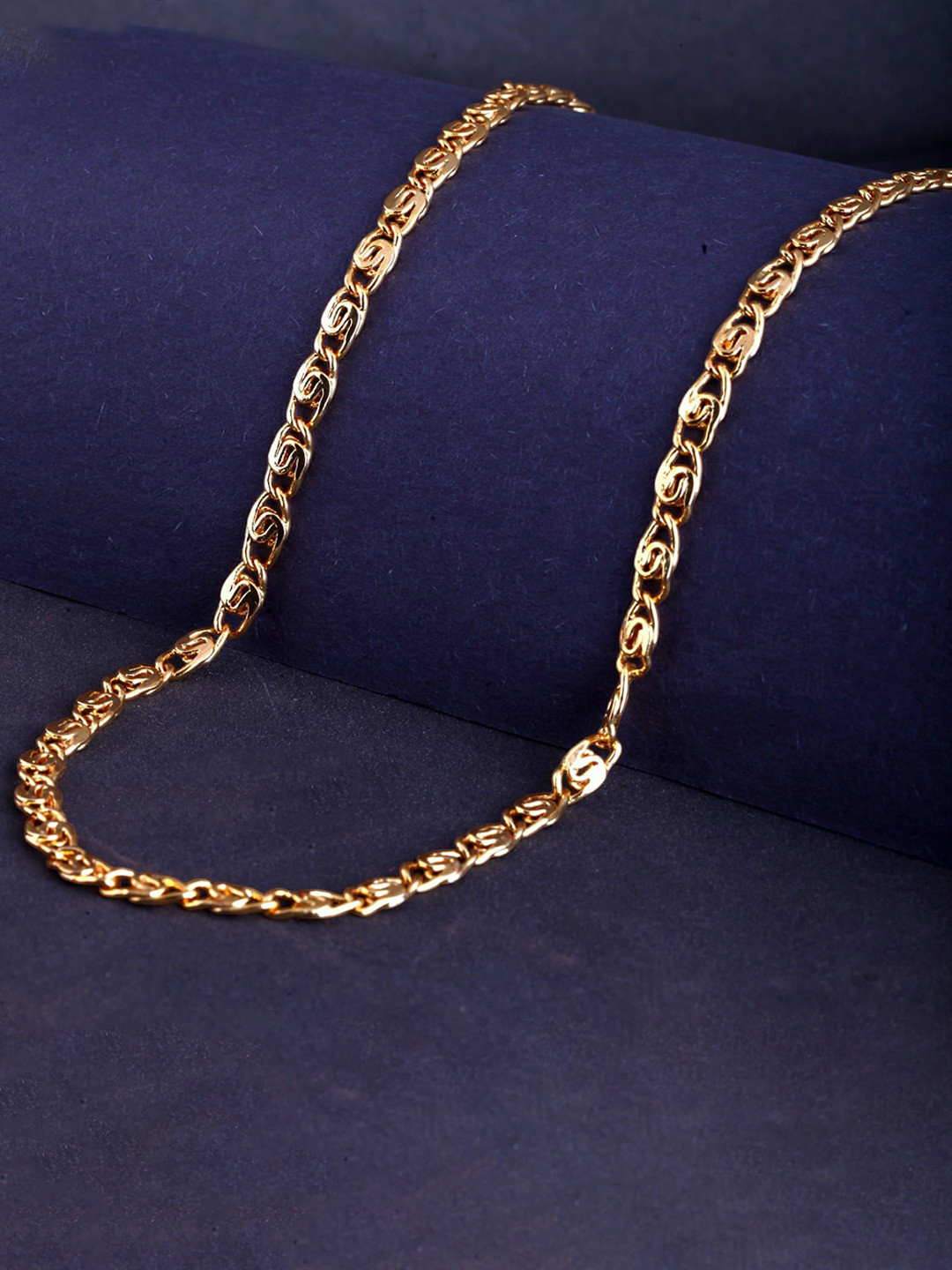 Vighnaharta Men Gold-Plated Disco Chain