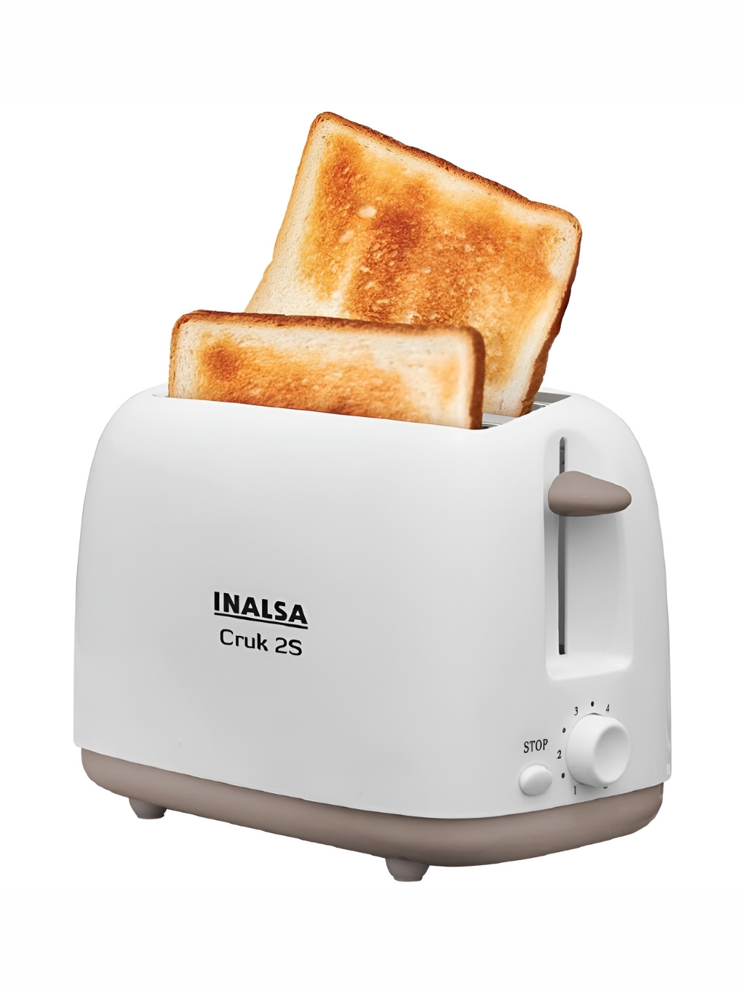 Inalsa White 2 Slice Auto Pop-Up Toaster
