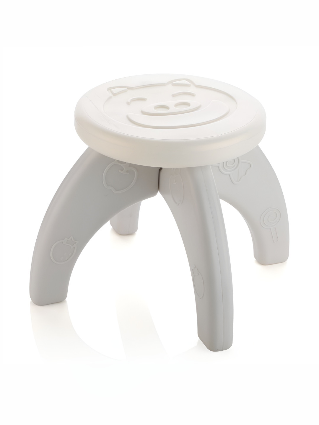 Aditi Toys Kids White & Grey Durable Baby Chair & Step Stool