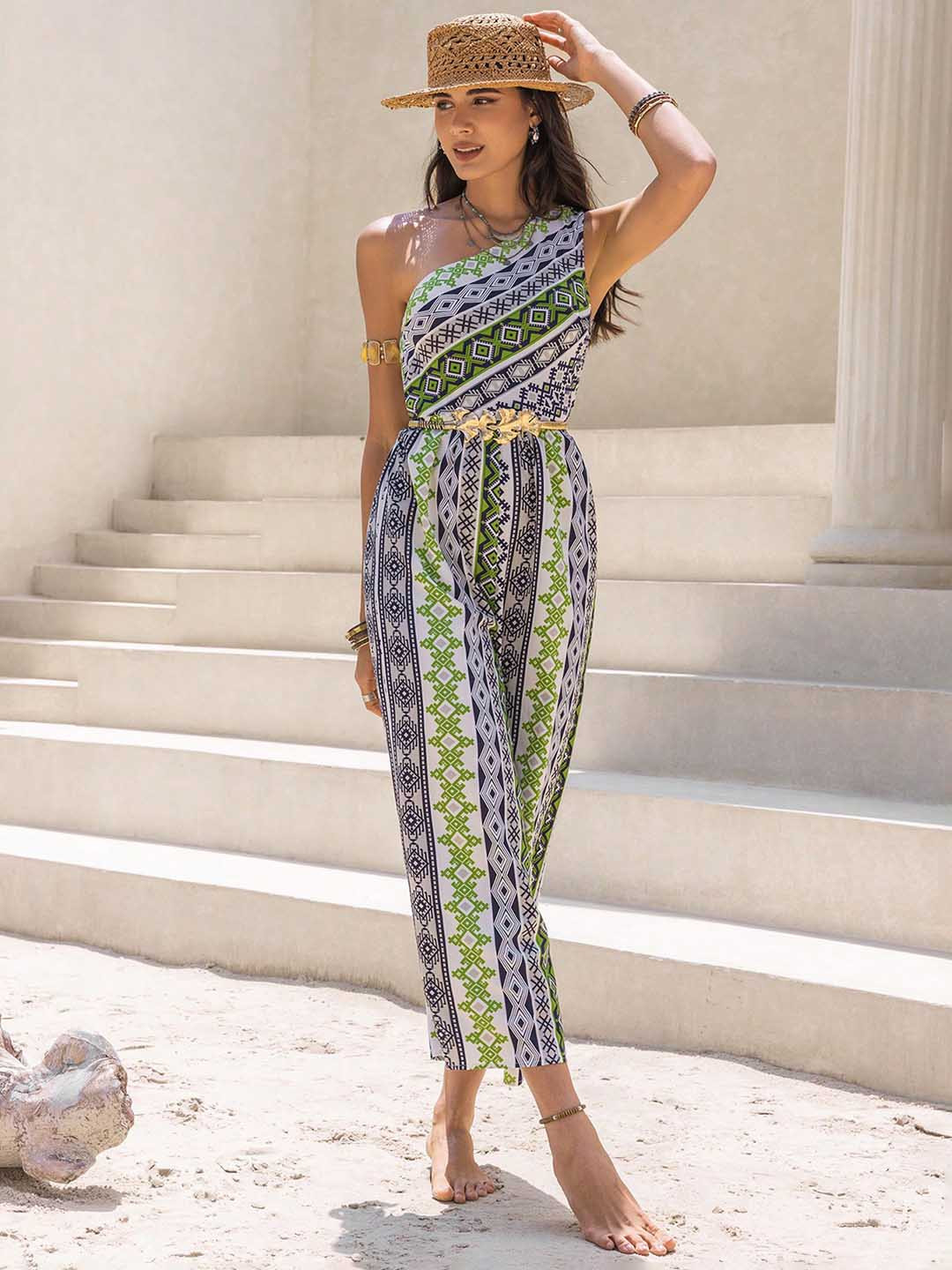 JC Mode Printed Basic Jumpsuit
