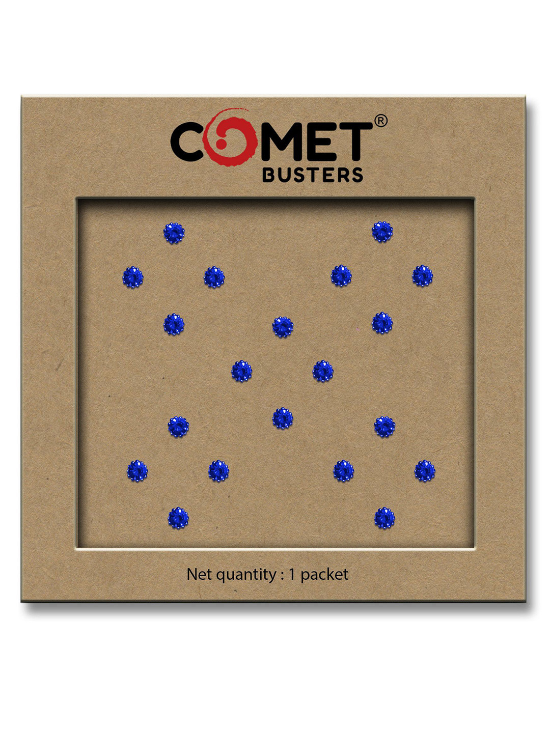 Comet Busters Beautiful Traditional Circular Bindi - Blue