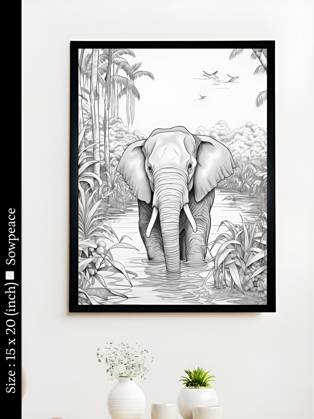 SOWPEACE Canvas Wall Rectangle Photographs Wall Art - 20 x 15 In