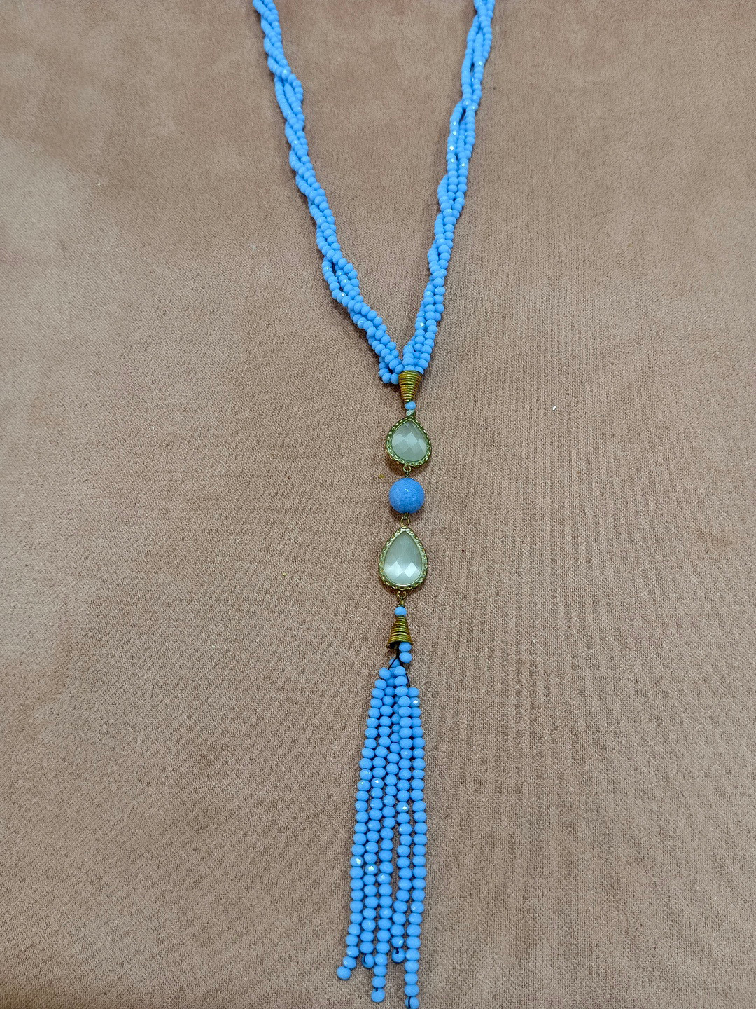 vivinia BY VIDHI MEHRA Women Gold Plated Blue Necklace Set