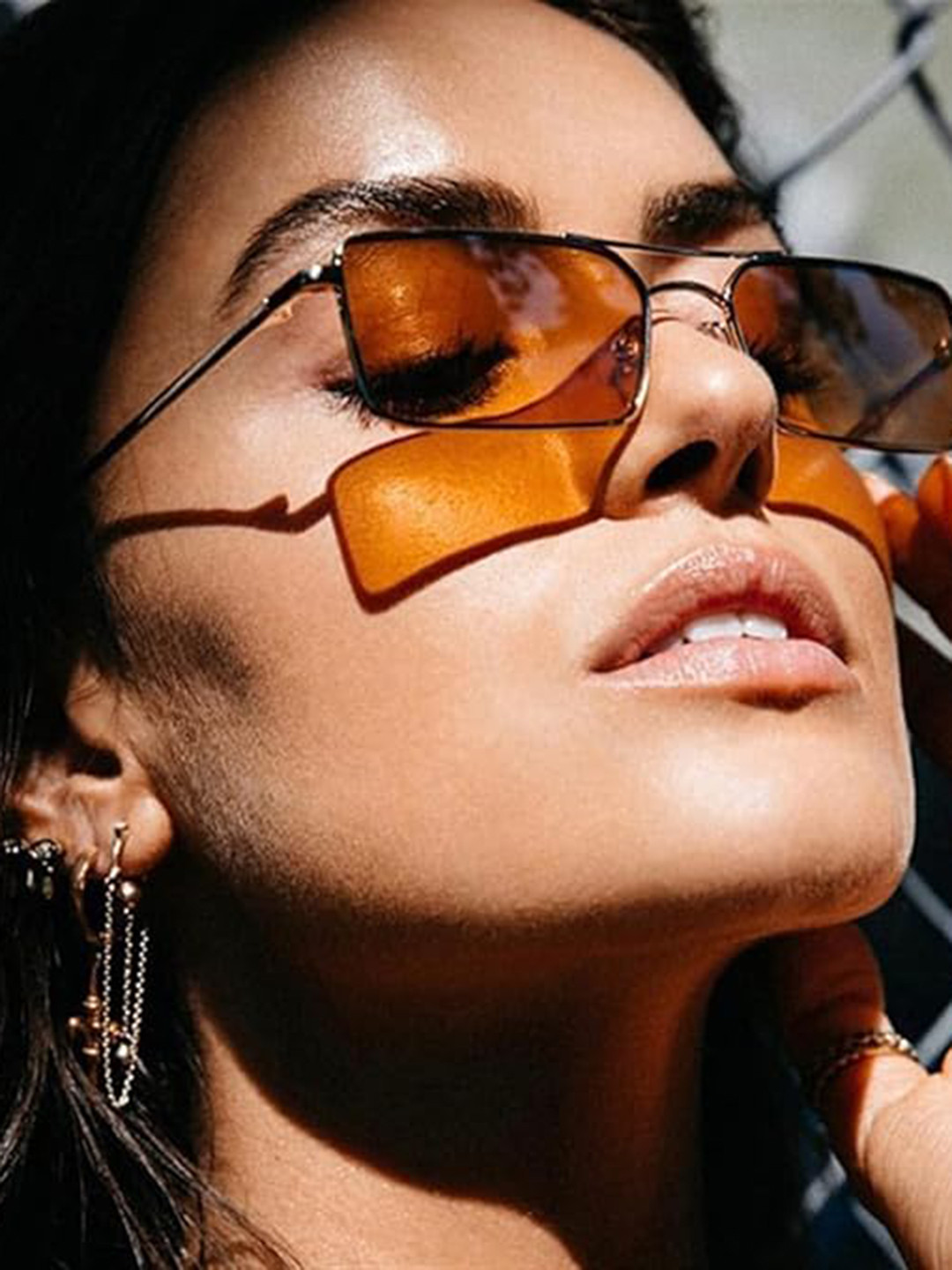 The Roadster Lifestyle Co Unisex Square Sunglasses with UV Lens Karan aulja brown