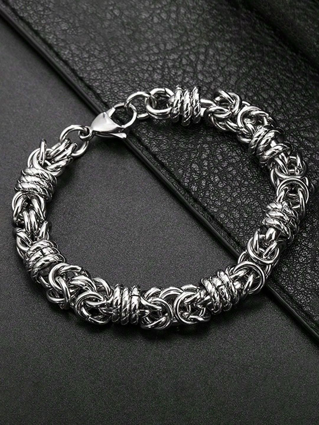 Peora Men Stainless Steel Link Bracelet