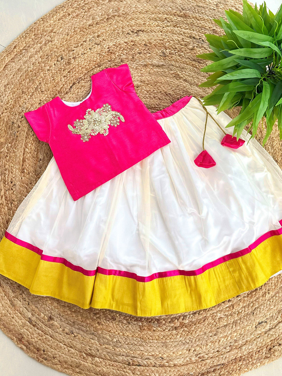 STANWELLS KIDS Girls Embroidered Printed Lehenga Dress