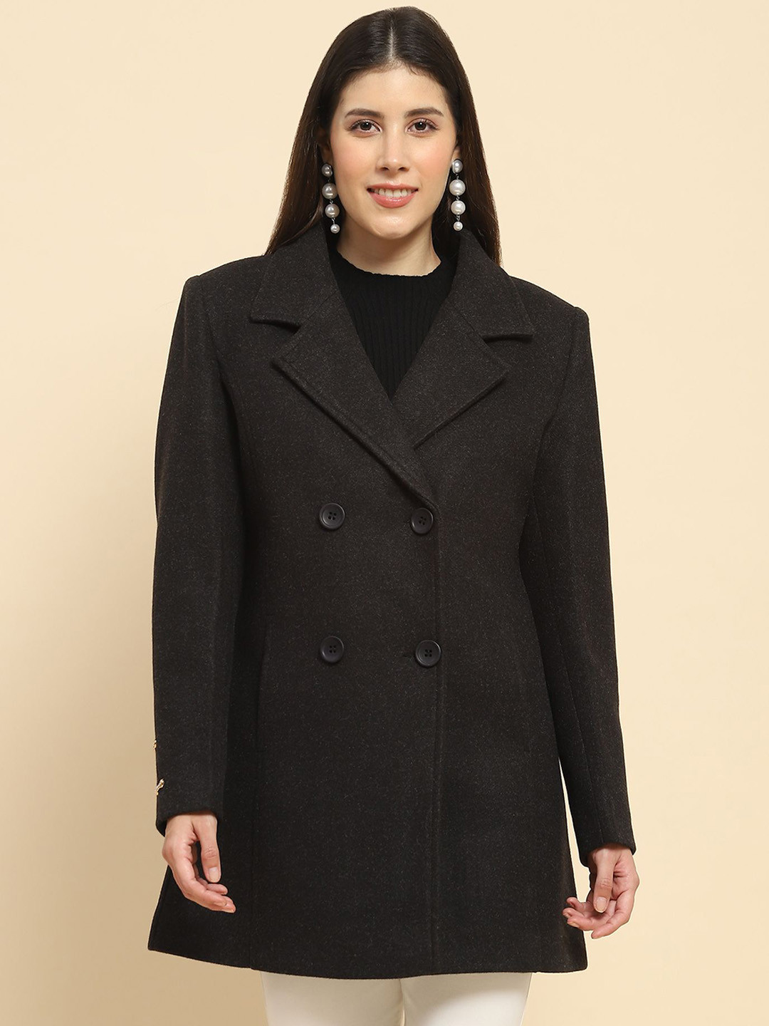 Global Republic Women Notched Lapel Trench Coat