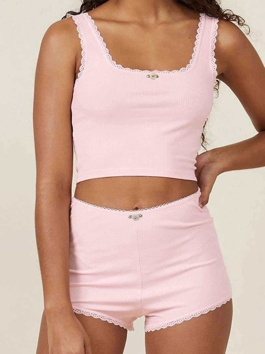 LULU & SKY Women Cami & Short Night Suit