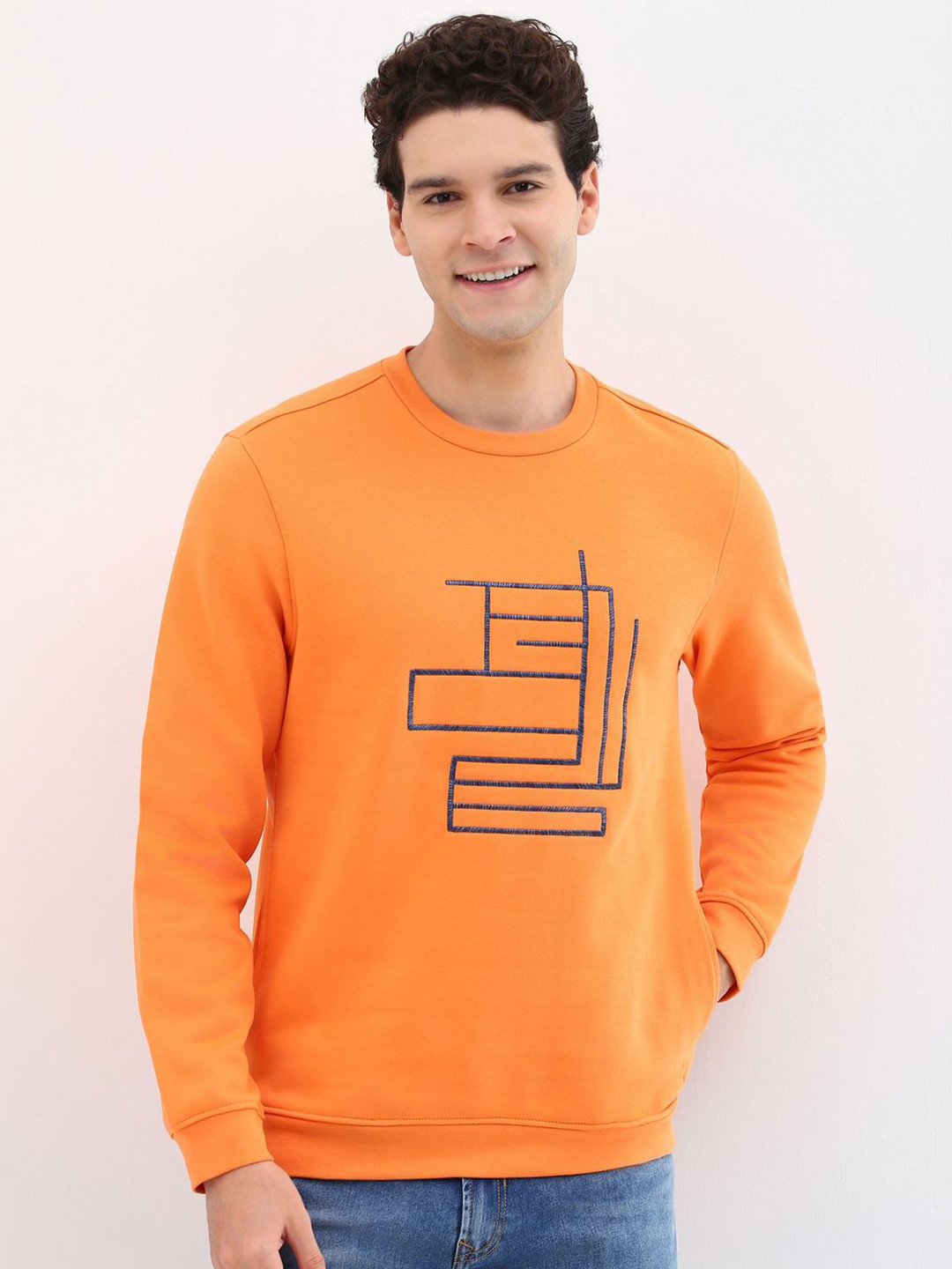 Allen Solly Men Printed Pullover Cotton Sweatshirt