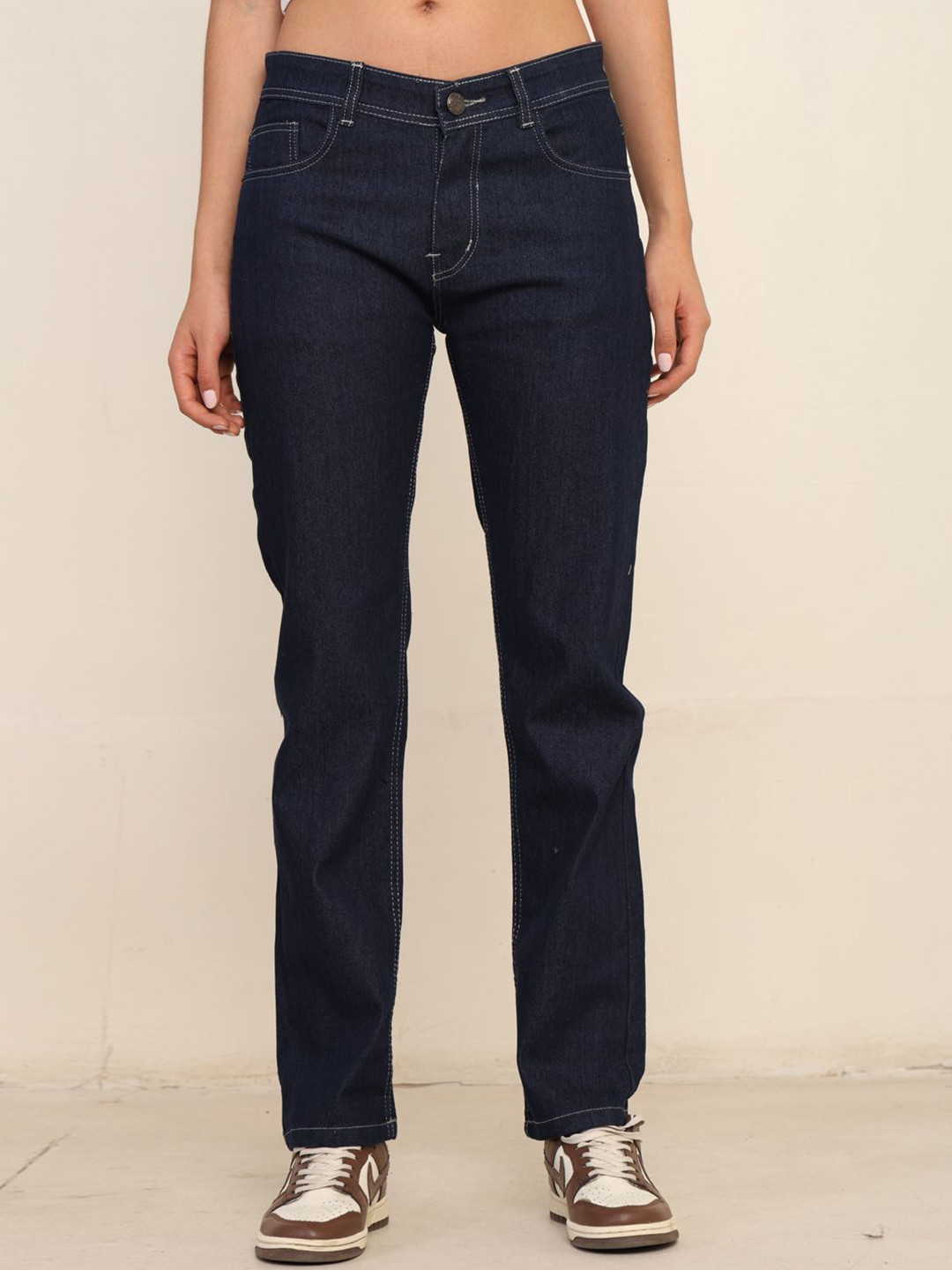 ComfyStyle Women Comfort Straight Fit High-Rise Stretchable Jeans