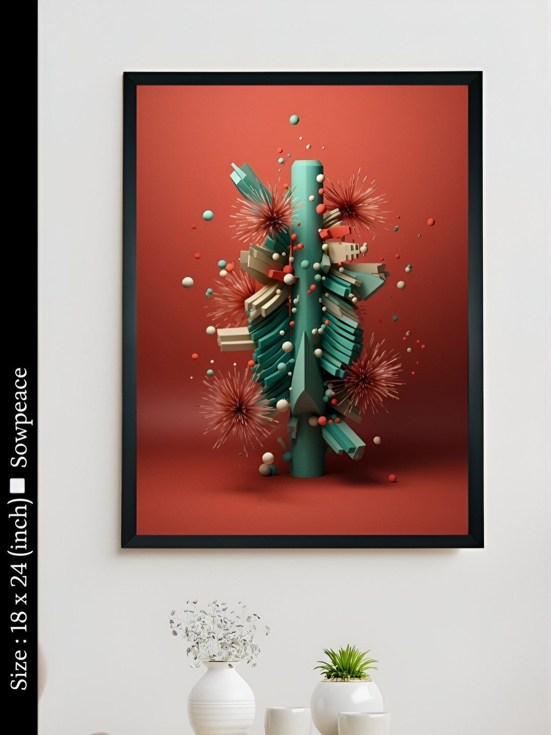 SOWPEACE Winter Canvas Wall Rectangle Paintings Wall Art - 24 x 18 In