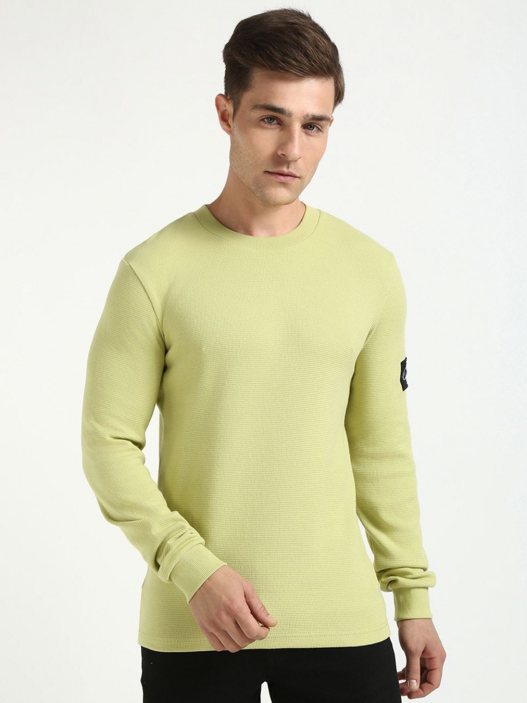 Calvin Klein Jeans Men Self Design Cotton T-shirt