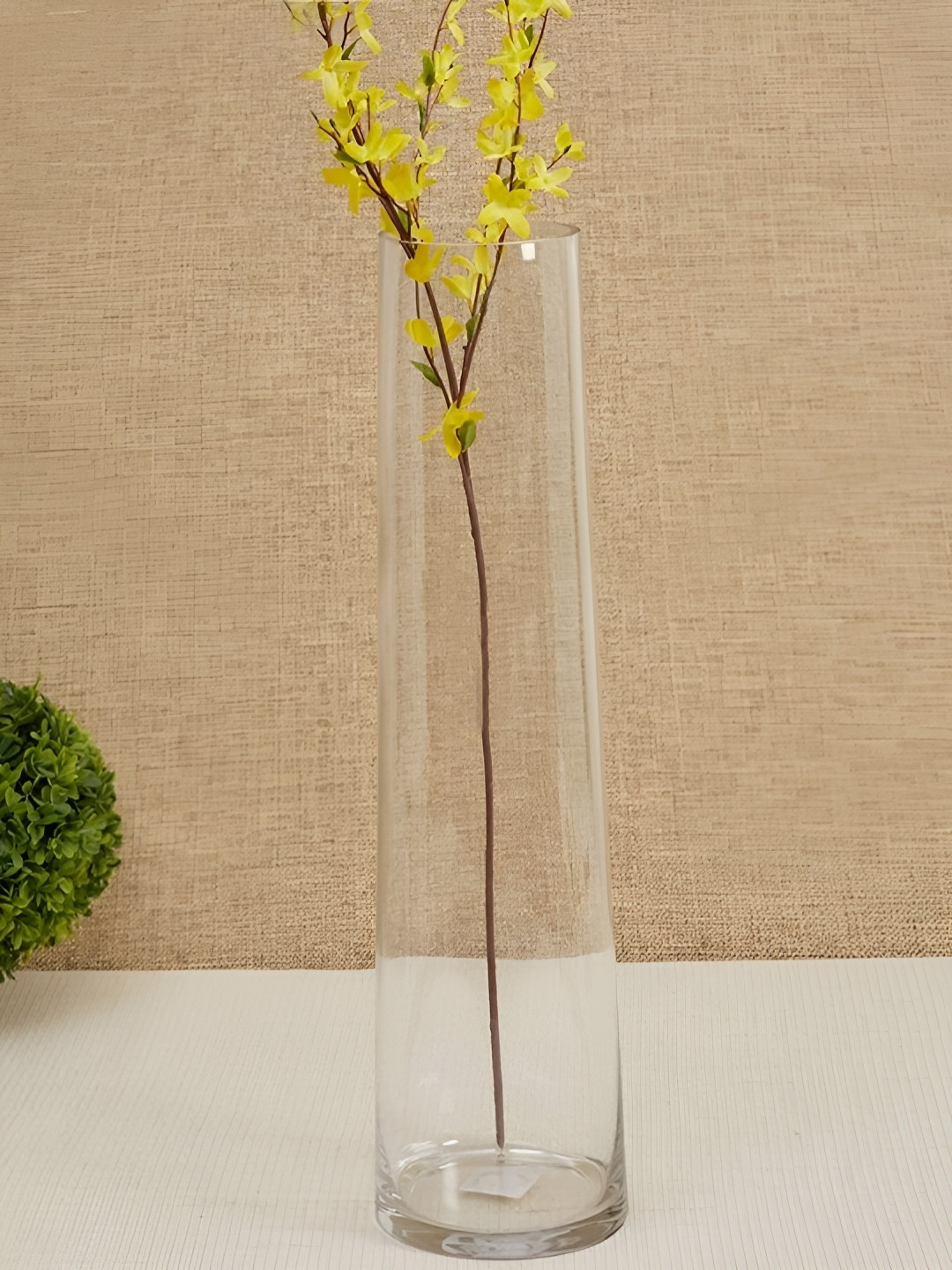 TIED RIBBONS Transparent Glass Flower Vase