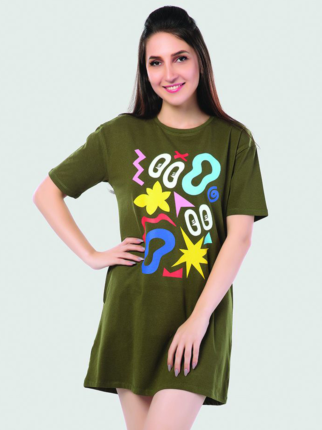 Juliet Women Print T-shirt Dress