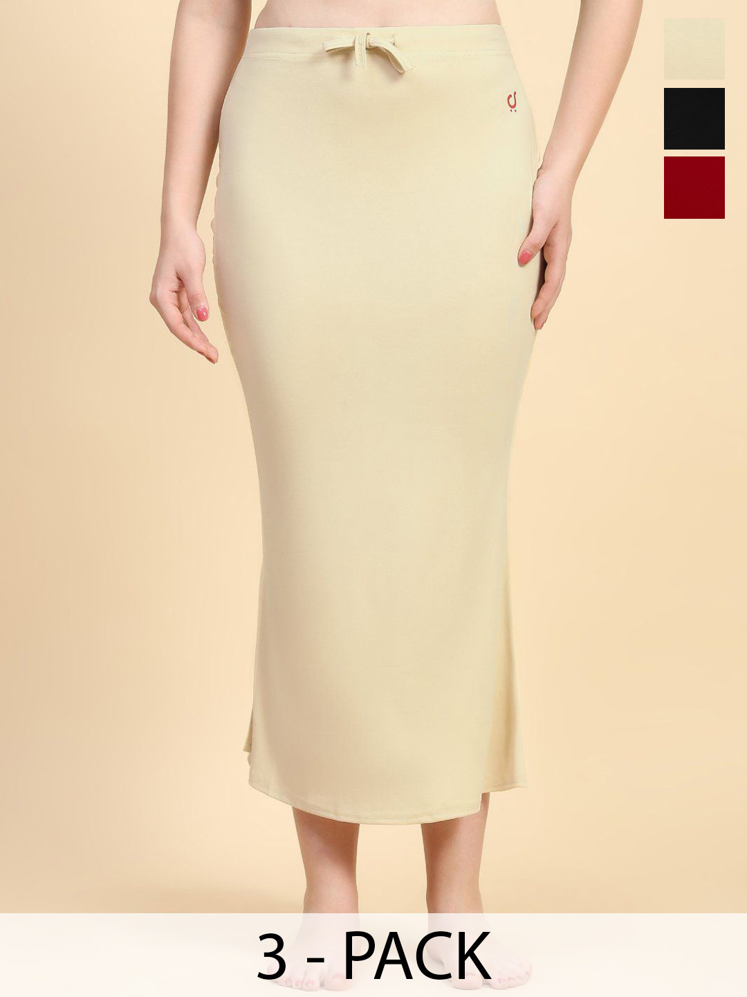 Trendmalls Women Pack 3 Mermaid Fit Stretchable Saree Shapewear