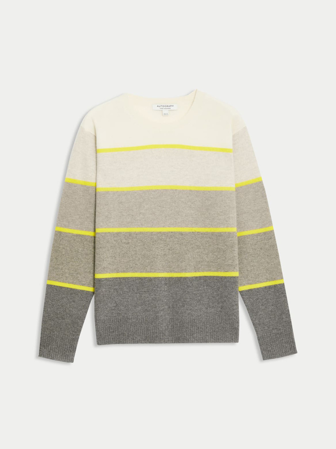 Marks & Spencer Women Striped Cashmere Pullover