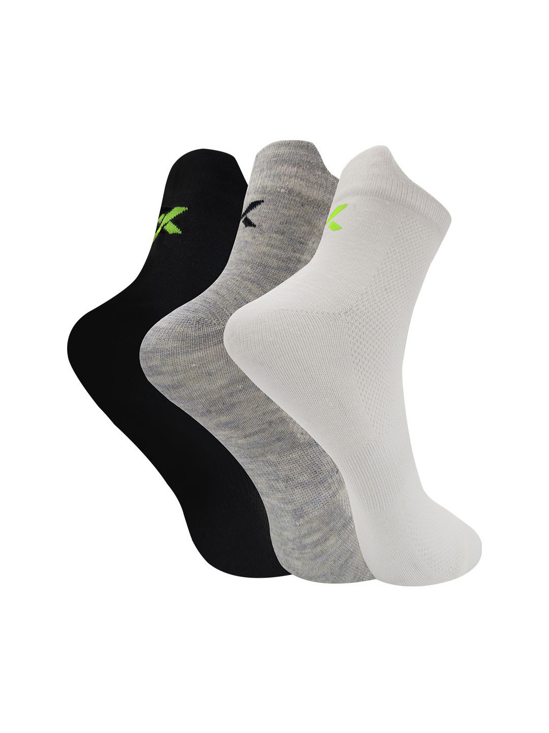 Xjarvis Unisex Pack Of 3 Cotton Breathable Ankle-Length Socks