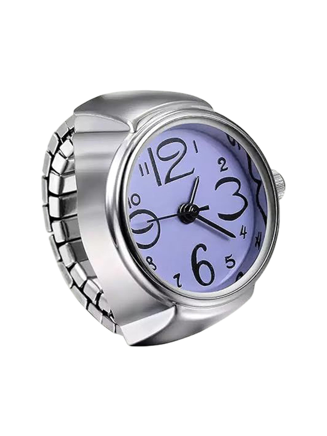 RHOSYN Silver Plated Stretchable Finger Ring Watch