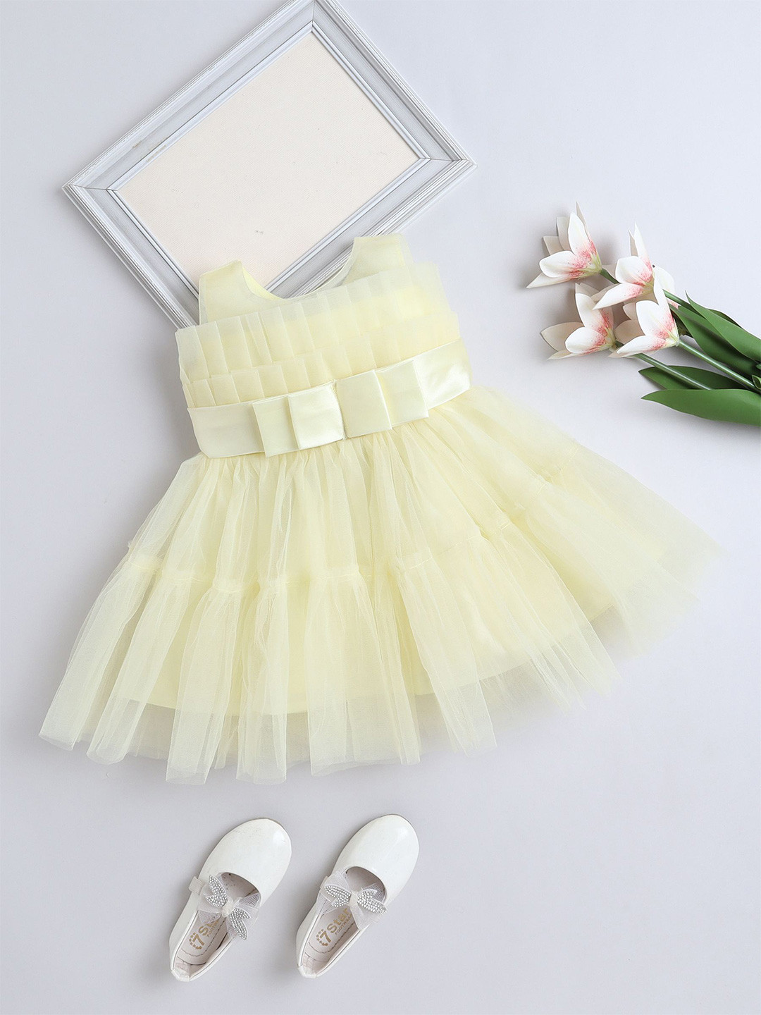 The Magic Wand Girls Net Fit & Flare Dress