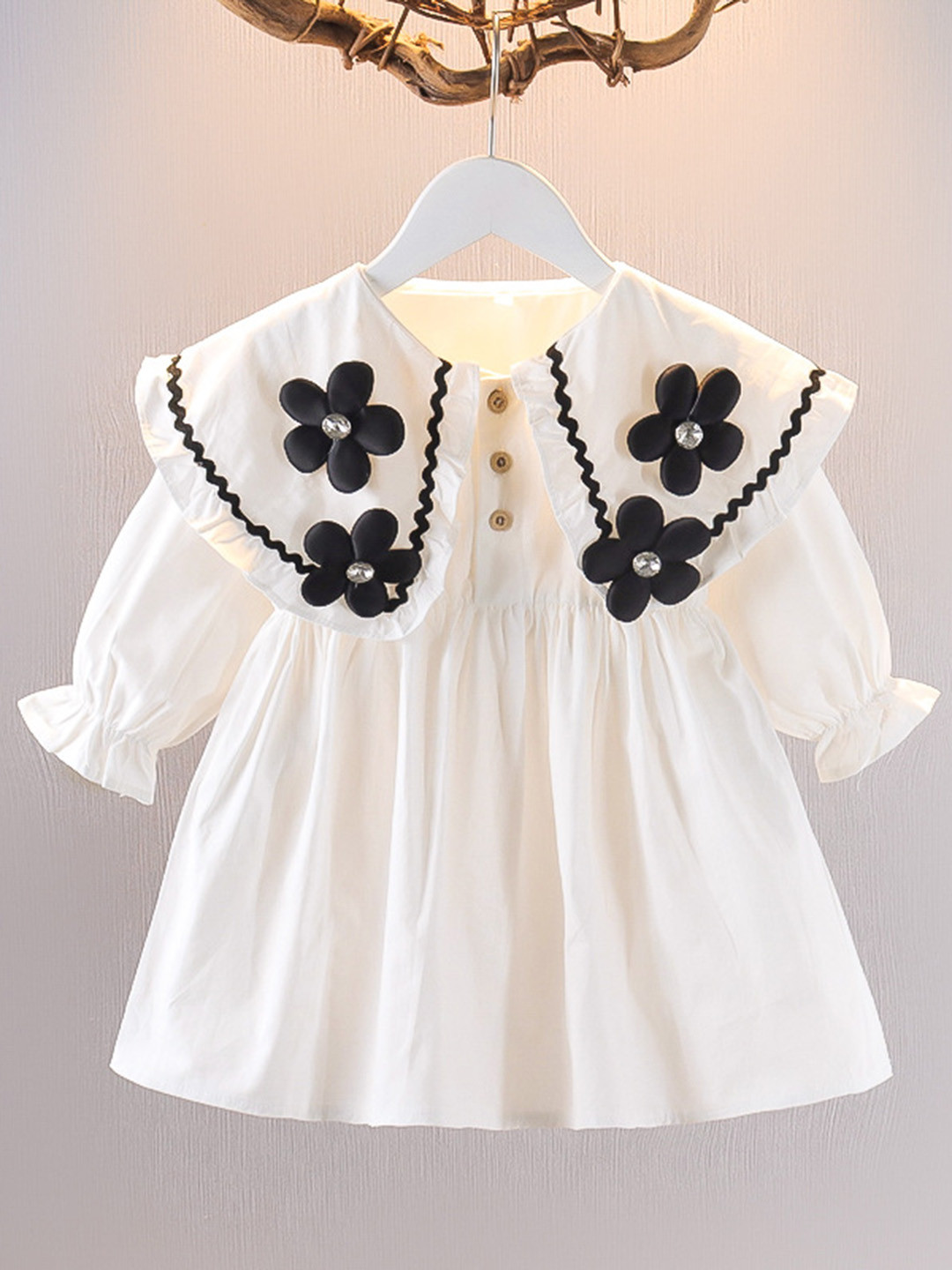 YK Girls Round Neck Short-Sleeved Dress