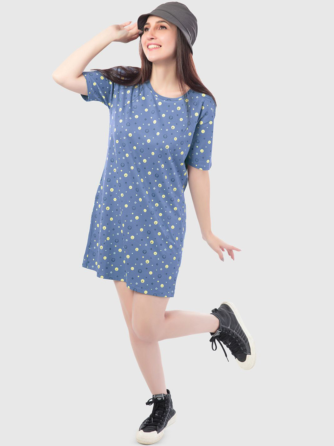 Juliet Women Printed T-shirt Dress