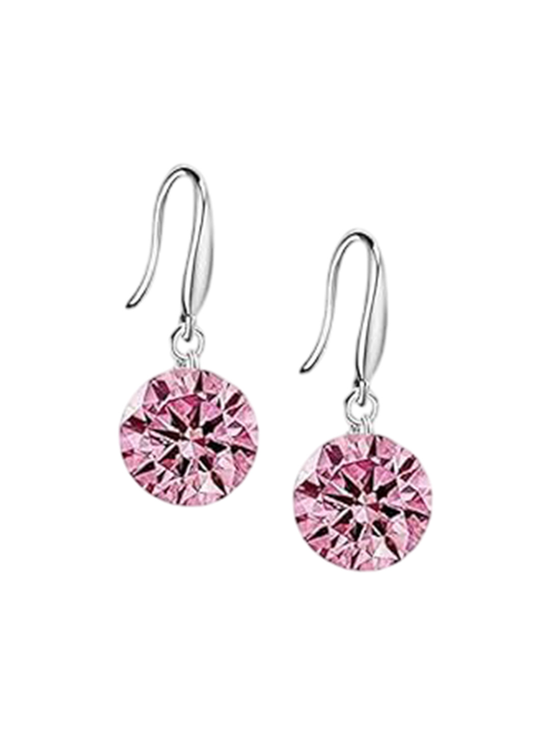 Nilu's Collection Set Of 3 Silver-Plated Light Weight CZ & Crystal Drop Earrings