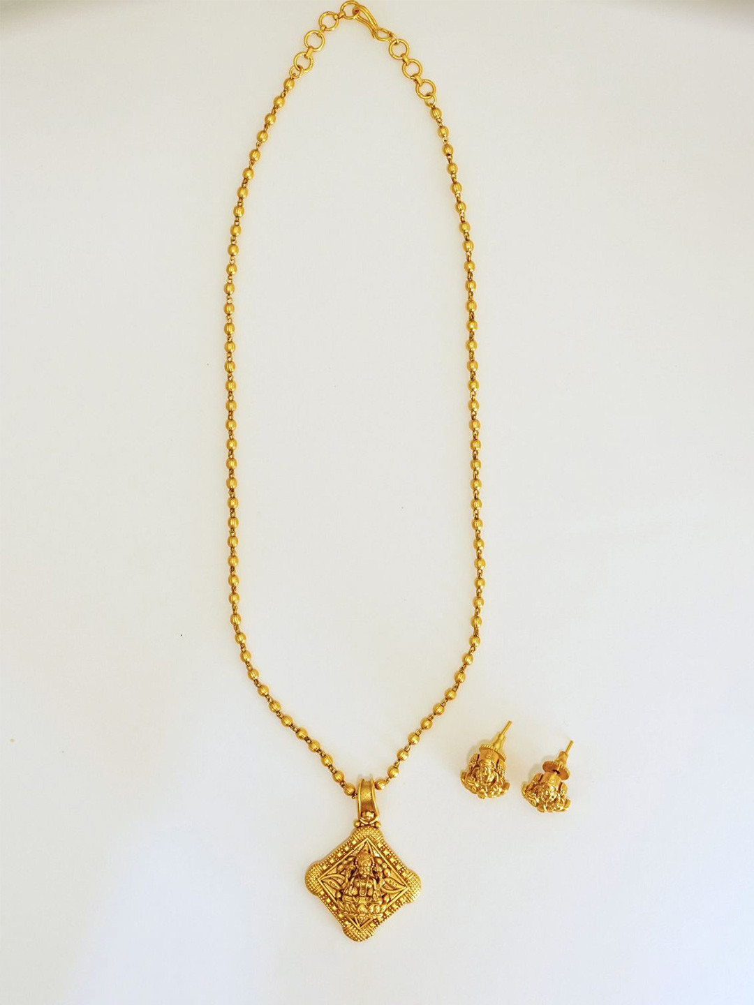 inc63-for elites Gold-Plated Beaded Necklace & Earrings