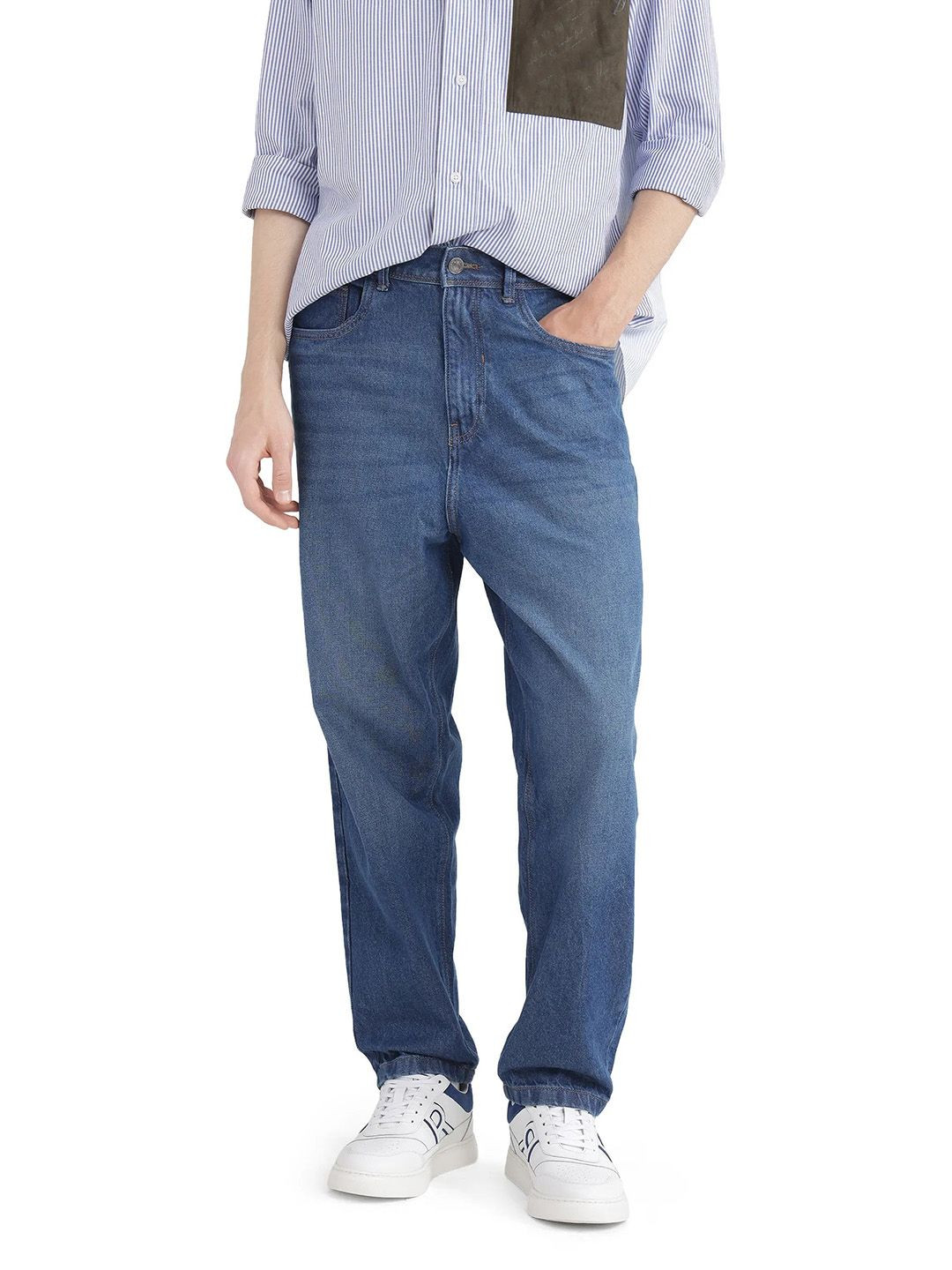 RARE RABBIT Men Light Fade Stretchable Regular Fit Jeans