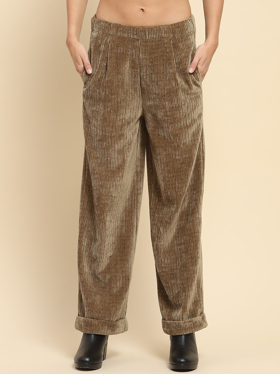 Global Republic Women Loose Fit Wide Leg Trousers