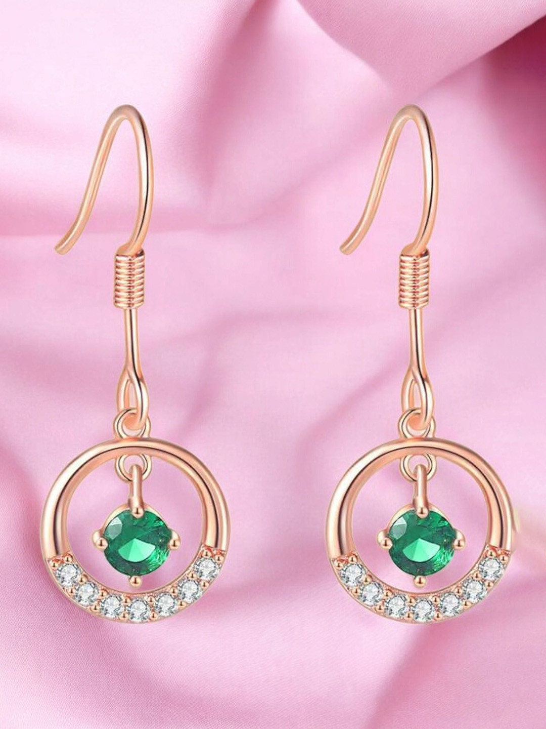 Nilu's Collection Silver-Plated Shimmering Cubic Zirconia & Crystal Drop Earrings