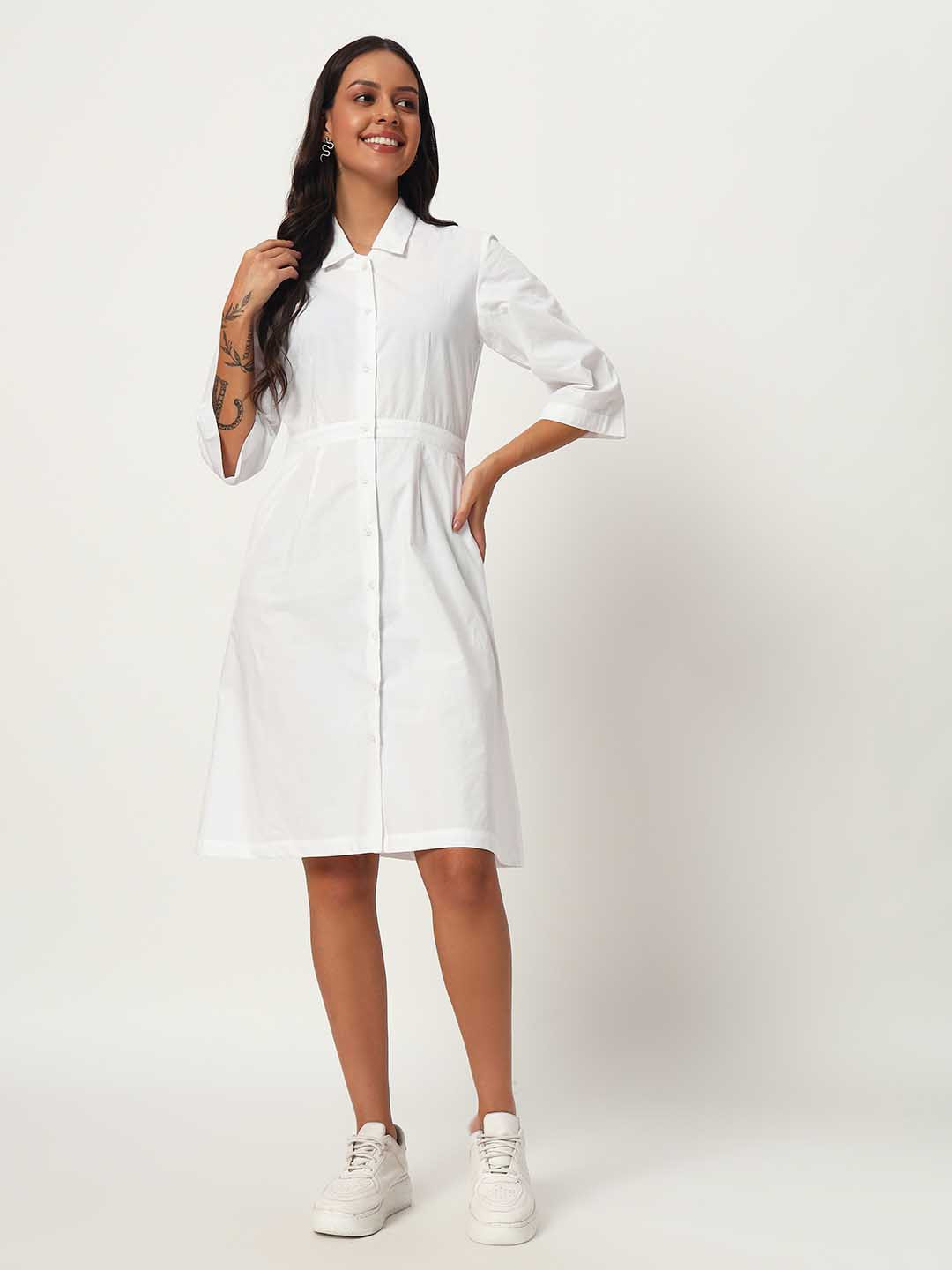 DESI VOGUE Organic Cotton Shirt Dress