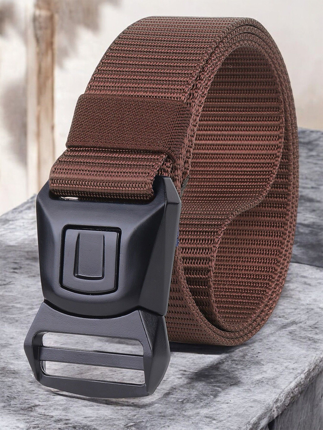 glitchez Men Slider Buckle Closure Wide Belt
