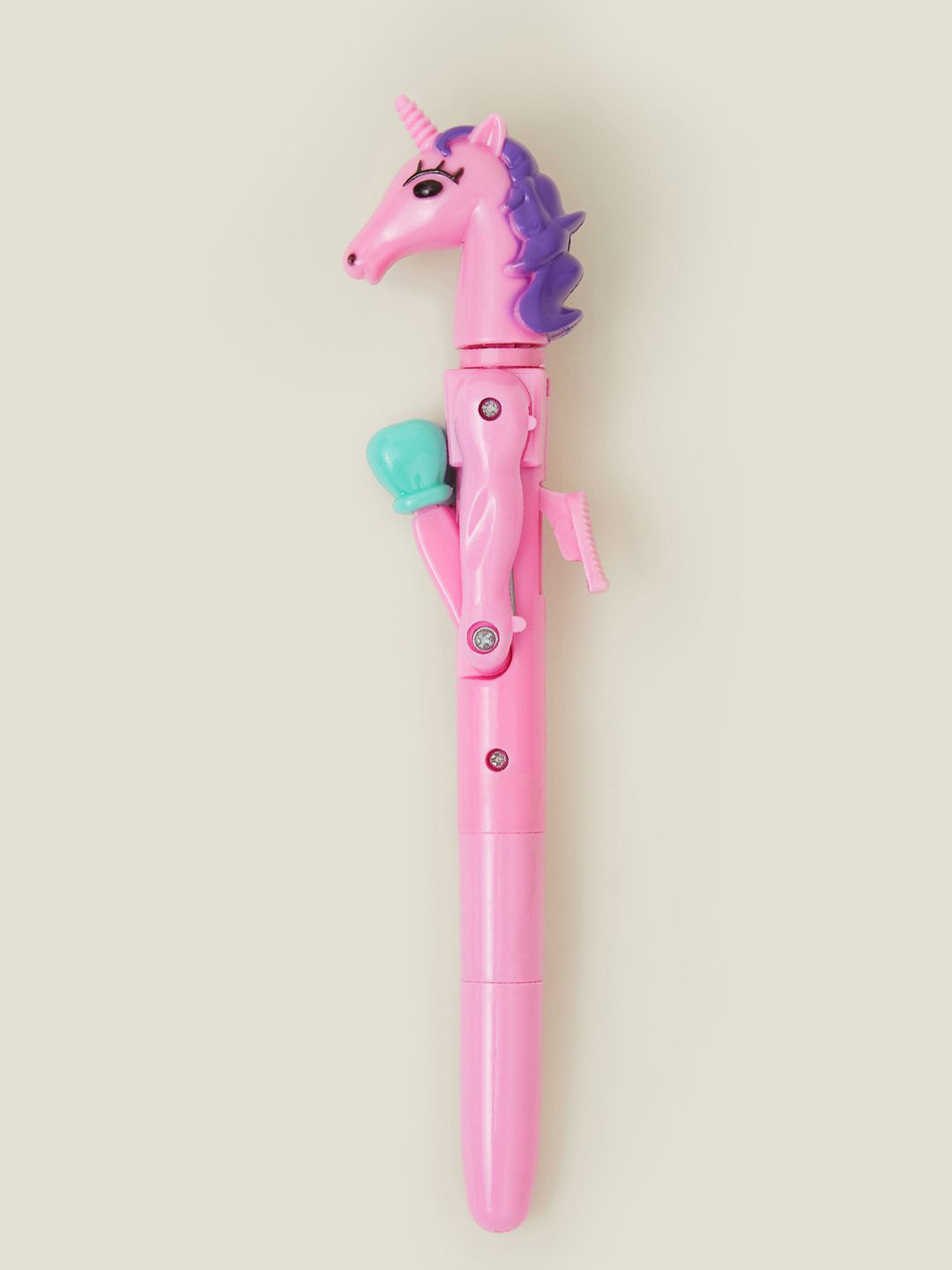 Accessorize Pink & Purple Self Design Unicorn Boxing Pen Stationery