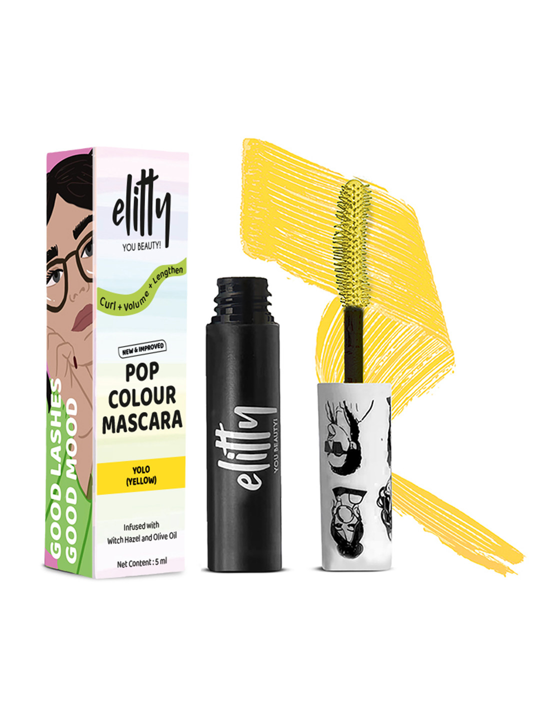 Elitty Teen Pop Lush Lashes Mascara With Olive Oil - 5ml - Yolo