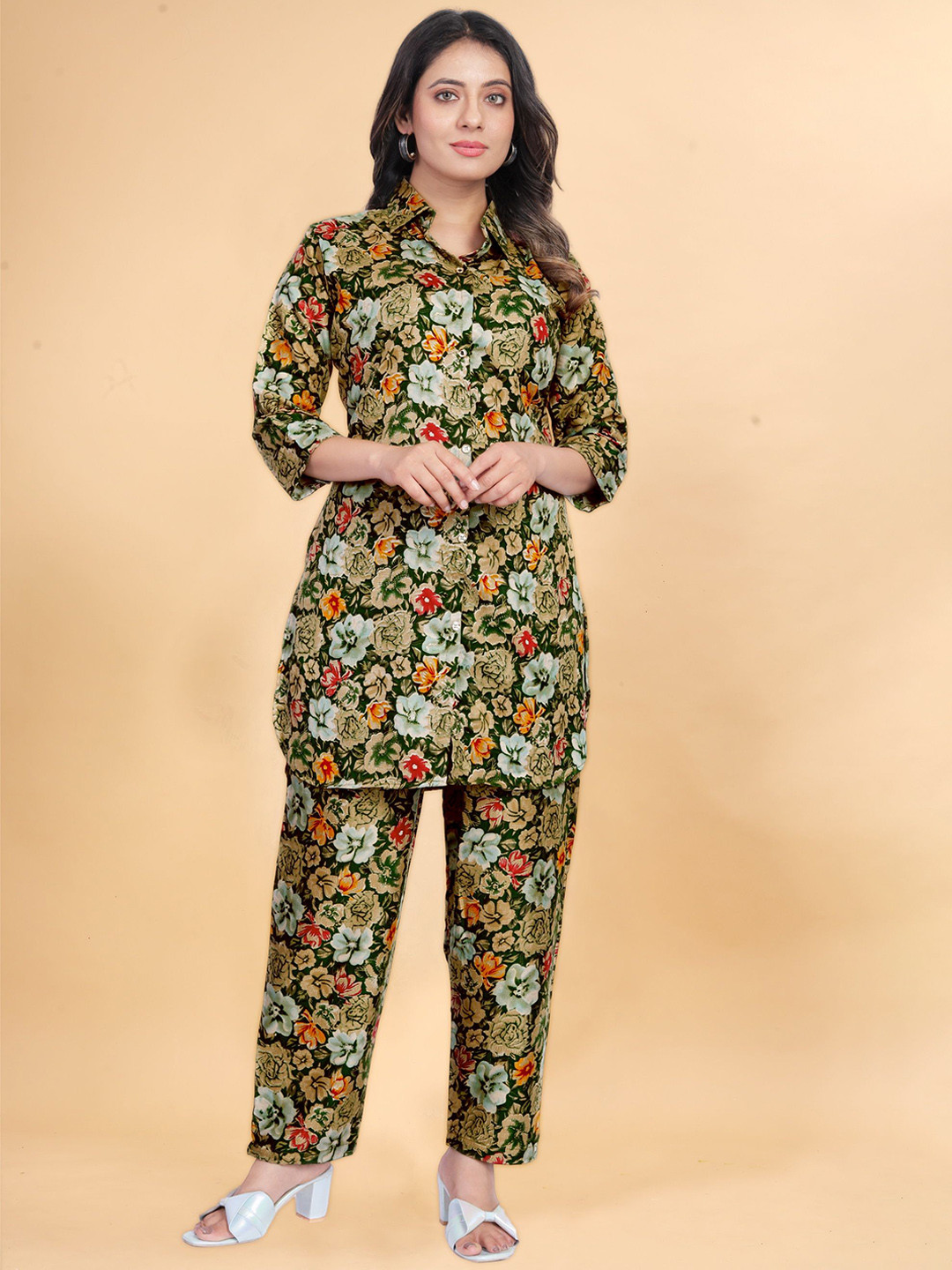 Ekta Textiles Printed Tunic With Trousers
