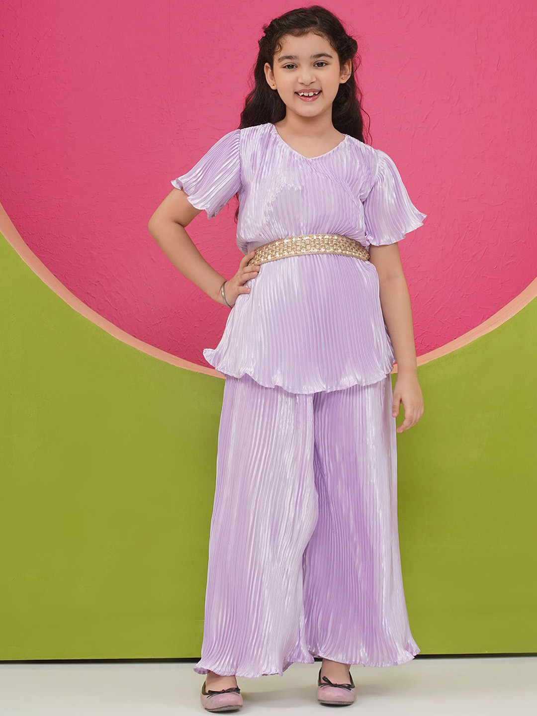 Aj DEZInES Striped Top With Palazzo