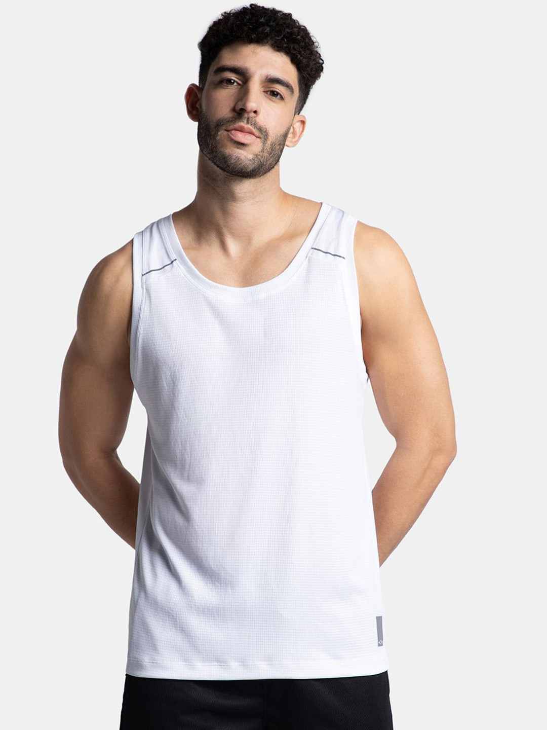 Jockey Lightweight Microfiber Solid Vest with Breathable Mesh-MV57