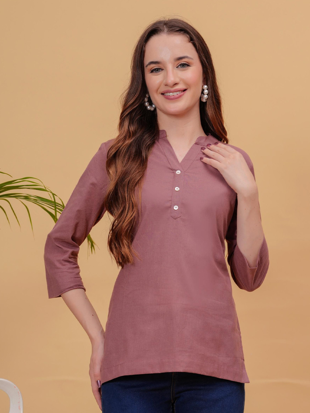 CHIRAAI Ethnic Linen Styled Back Top