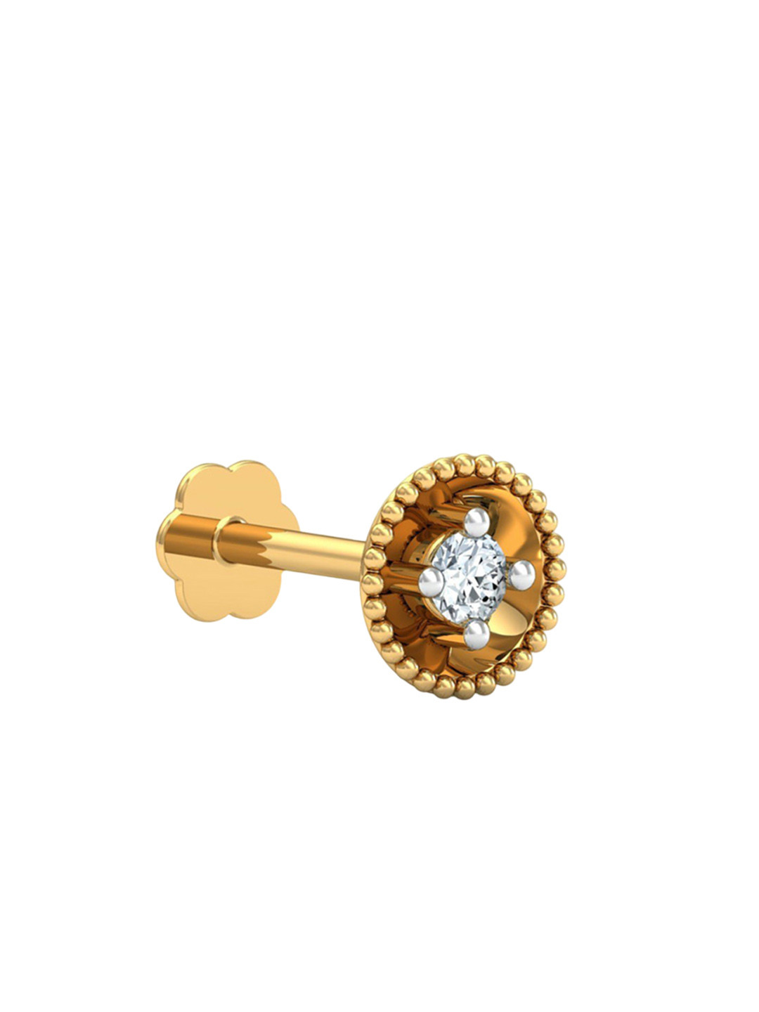 KUBERBOX 14KT Gold Nosepin Diamond-0.53 Gram